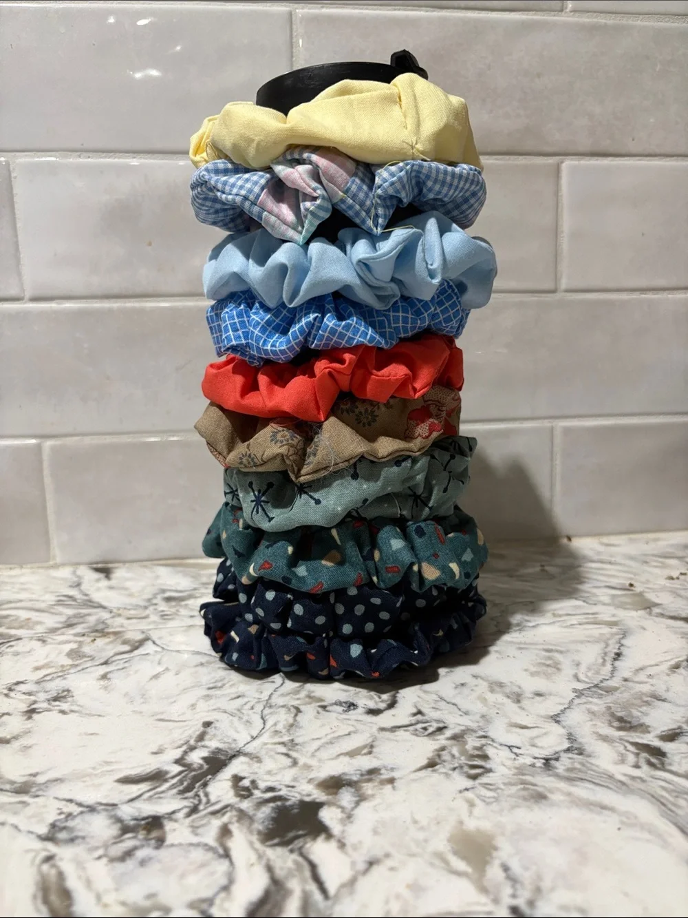 Kids Assorted Fabric Scrunchie Set - Multicolor